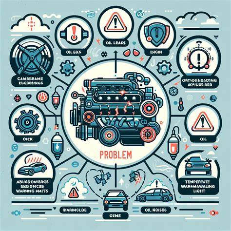 Řetězec problémů motoru a diagnostiky (infografika)