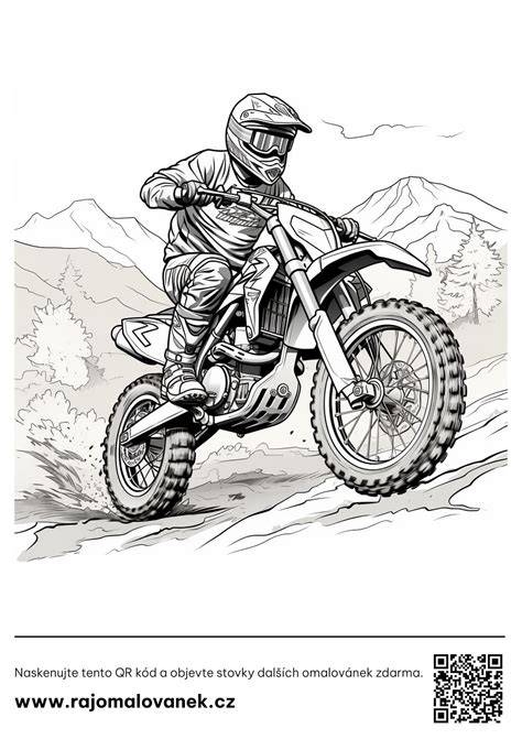 dětská šablona motorky na papíře