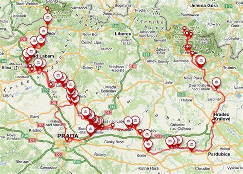 labská stezka mapa trasy a klíčové body