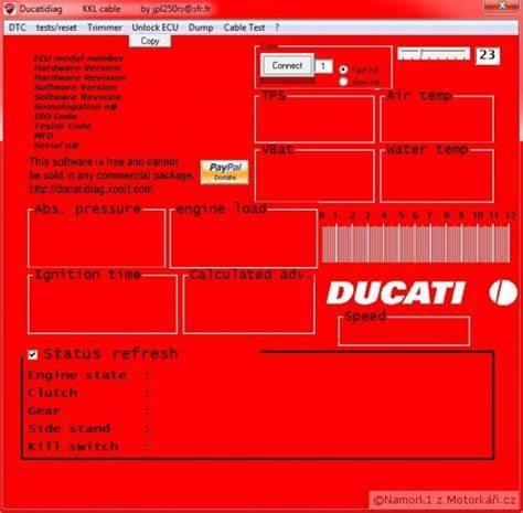 diagnostika Ducati a školení u výrobce