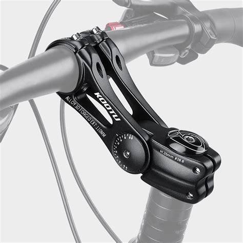 illustration of adjustable bicycle stem range