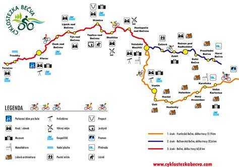 cyklostezka Bečva mapa trasy