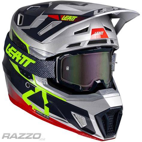 enduro helma s fluorescenčním klonem (vizuální ilustrace)])