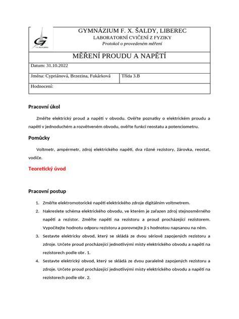 mereni napeti pri startovani (obrazek)