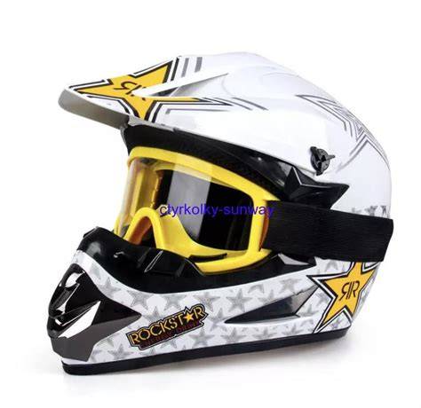 motokrosová přilba Rockstar s brýlemi