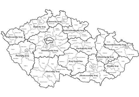 mapa ČR se znázorněnými místy škol smyku