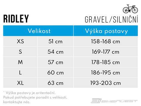 grafika srovnání velikostí rámů gravel