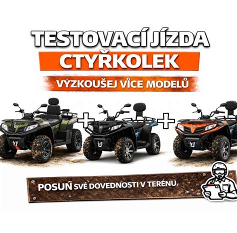 Individuální zkouška stavu čtyřkolek KXD před koupí