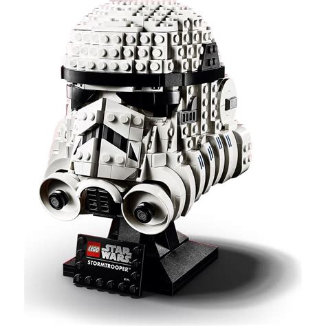 LEGO helma stormtroopera na podstavci