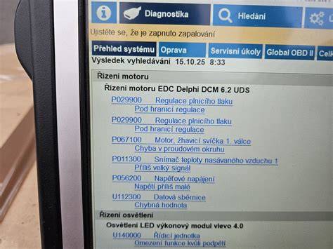 Diagnostika regulace rychlosti motoru