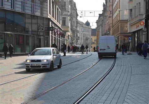 Mapa regulovaných vjezdů historické centrum Brna