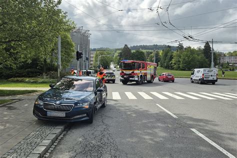 nehoda cyklisty na brněnské křižovatce