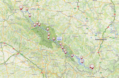 Lipenská magistrála cyklotrasa mapa