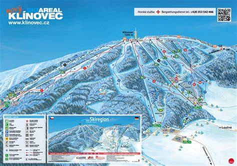 Downhillová trať Klínovec mapa