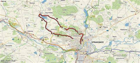 mapa trasy Šumavou Strakonice Zdíkov
