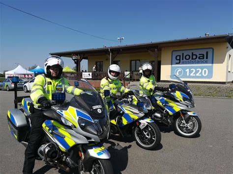 Preventivní policejní stánek pro motorkáře