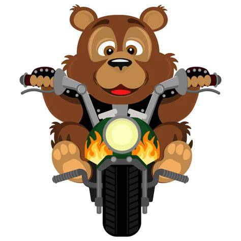 Medvěd na cirkusové motorce v manéži
