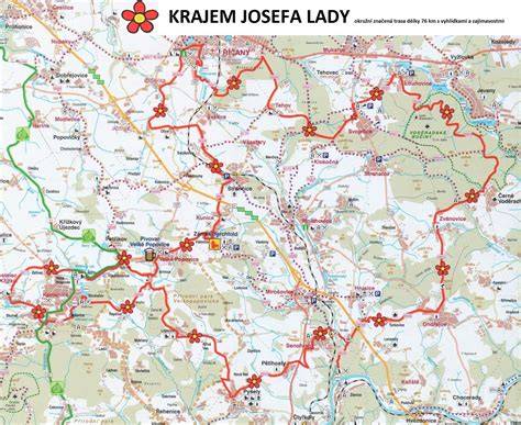 Cyklotrasa Mánesovým krajem mapa