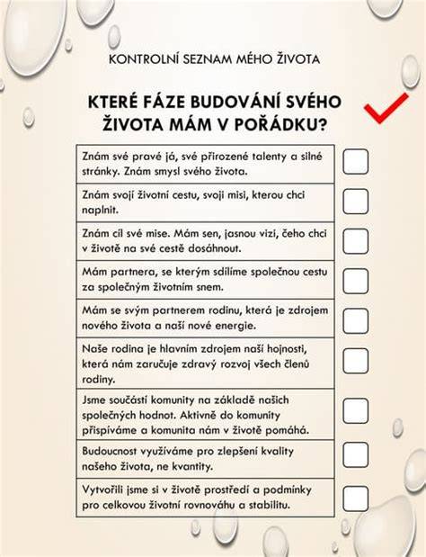 kontrolní seznam pro vynechávání zapalování