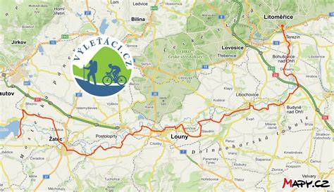 Cyklostezka Ohře mapa Kadaň Žatec Louny