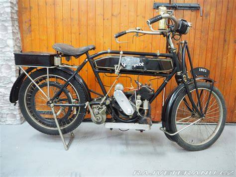 Řemenový motocykl Peugeot z roku 1921