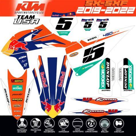 polep předního blatníku KTM SX 85