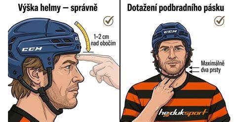 správné nasazení helmy na hlavě