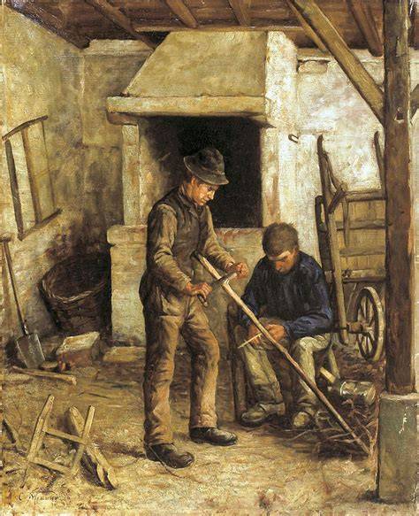 Constantin Meunier Pohřeb trapisty obraz