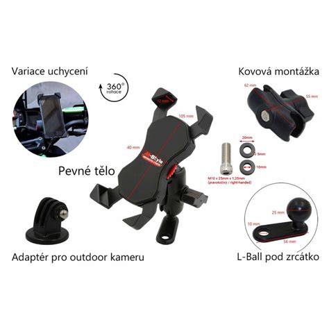 Držák telefonu na zrcátku skútru Vespa