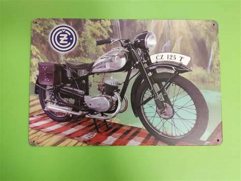 historické motocykly Jawa ČZ Čezeta cedule