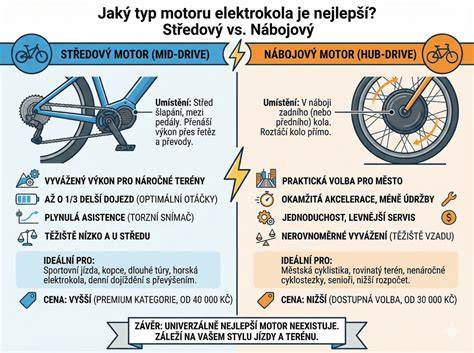 Středový a nábojový motor elektrokola