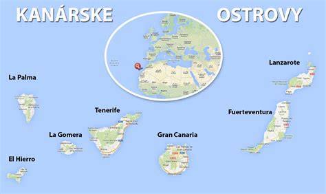 Mapa bazaru ojetých aut Kanárské ostrovy