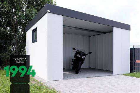 vizualizace garážových variant pro motorku