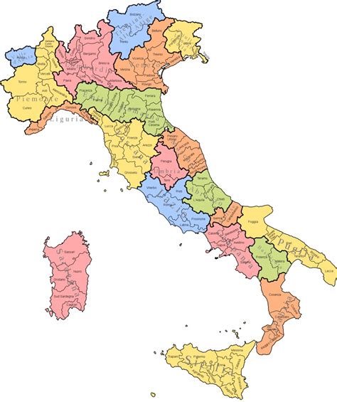 mapa italských policejních složek