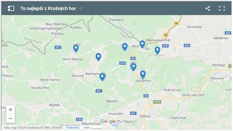 Horní Ves v horách mapa Krušných hor