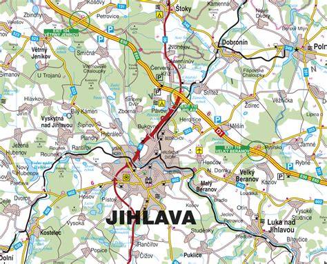 cyklistická mapa Jihlava Kraj Vysočina