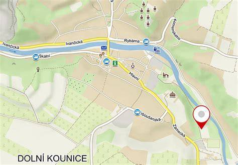 Mapa cyklostezky Ivančice Dolní Kounice