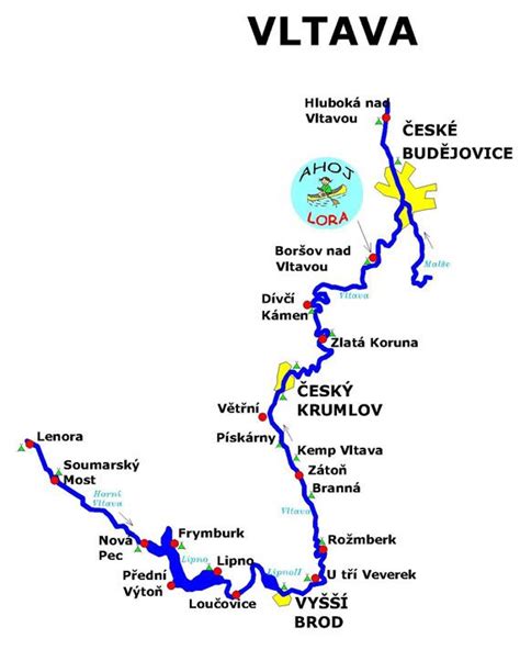 Vltavská cyklostezka mapa Praha Mělník