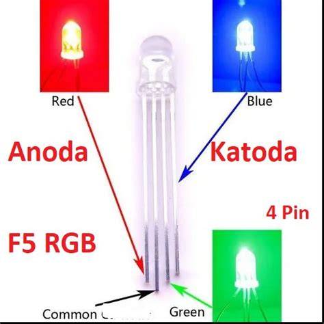 RGB LED společná anoda katoda