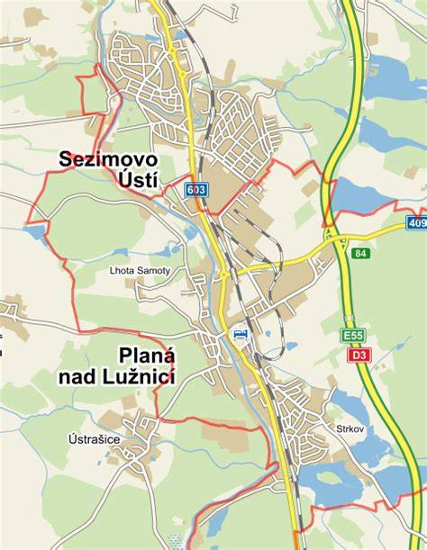mapa Průmyslová 938 Planá nad Lužnicí
