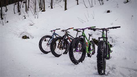 Fatbike na zasněžené horské stezce