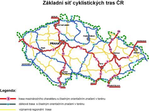 Mapa cyklistických tras ve Znojmě