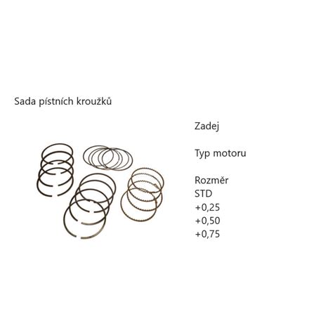 obrázek pístních kroužků a jejich usazení