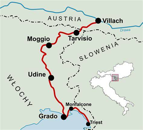 Mapa okruhů Alpe Adria