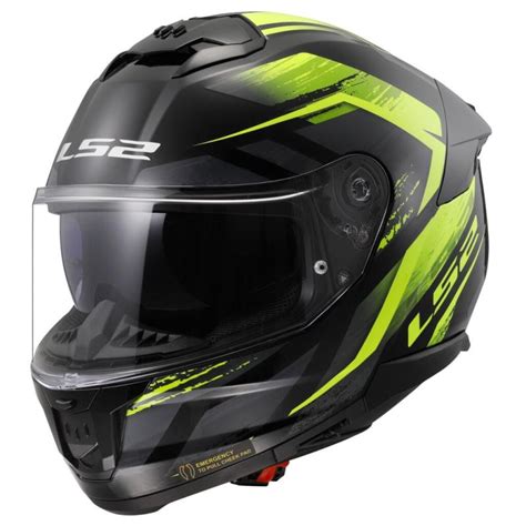 zelená integrální přilba LS2 na silničním motocyklu