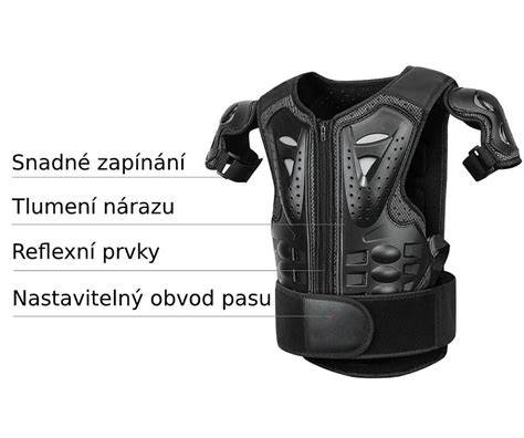 Schéma rozmístění motokrosových chráničů těla