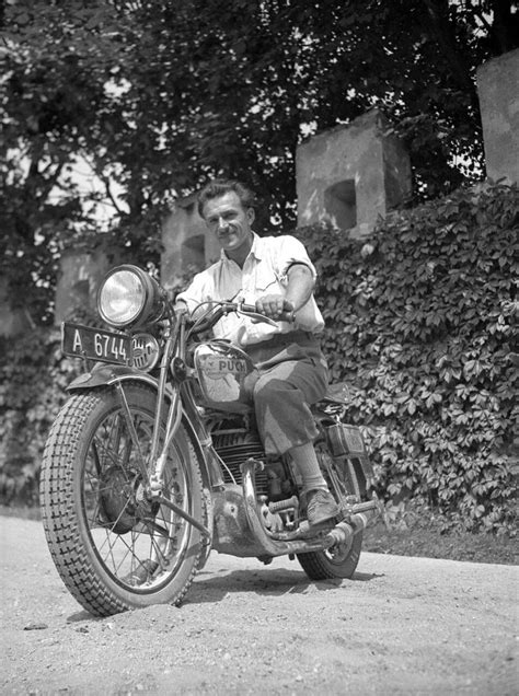 Josef Illichmann a motocykl Austria-Alpha