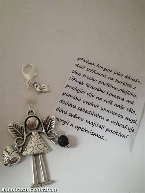 Darovaný andělský přívěsek pro cyklistu