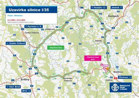objízdná trasa uzavírky silnice I/62 Děčín