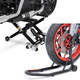 domácí zvedák motocyklu ze tří autozvedáků